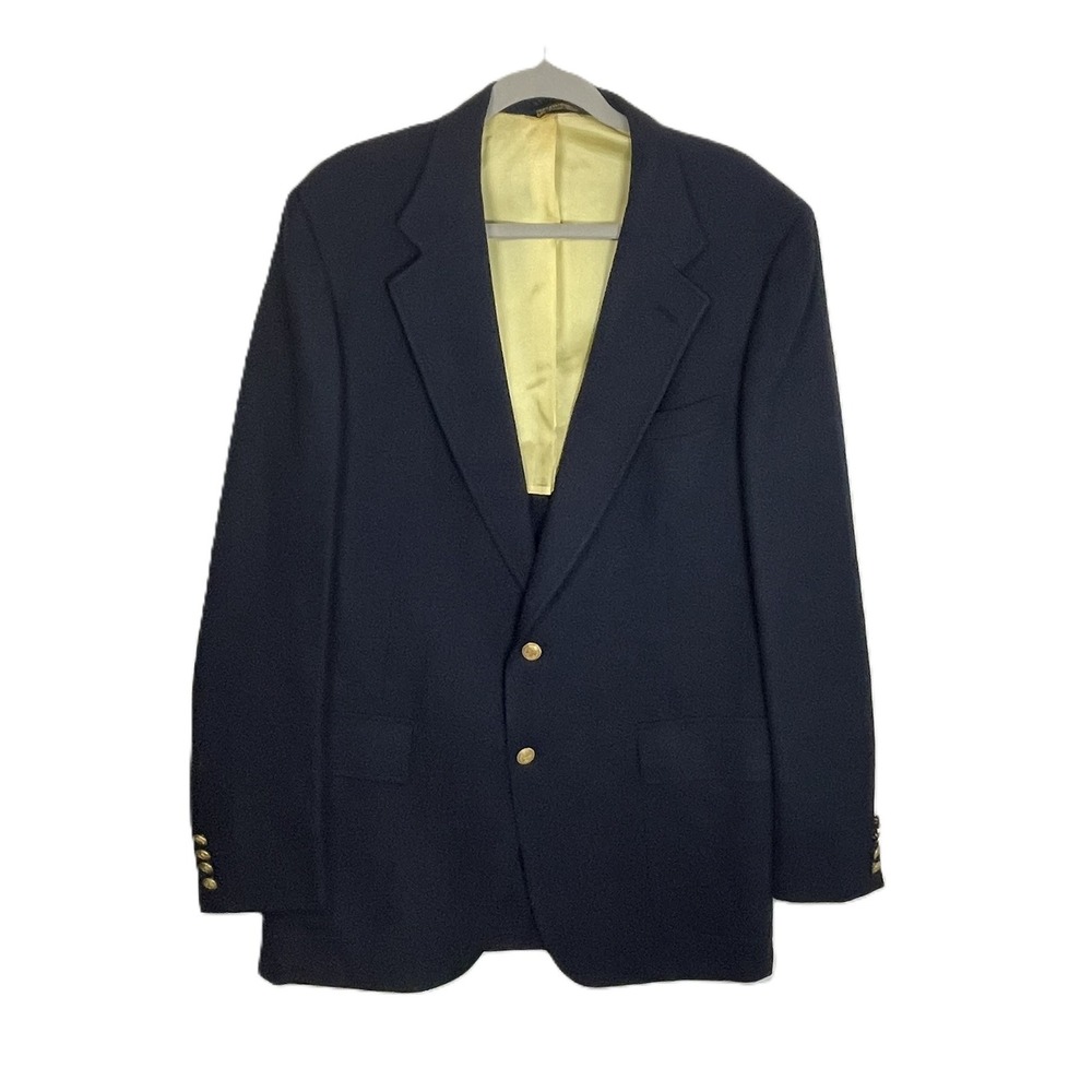 VTG‎ Cricketeer Woodward & Lothrop Wimbledon Mens Blue Blazer Gold Buttons 42R